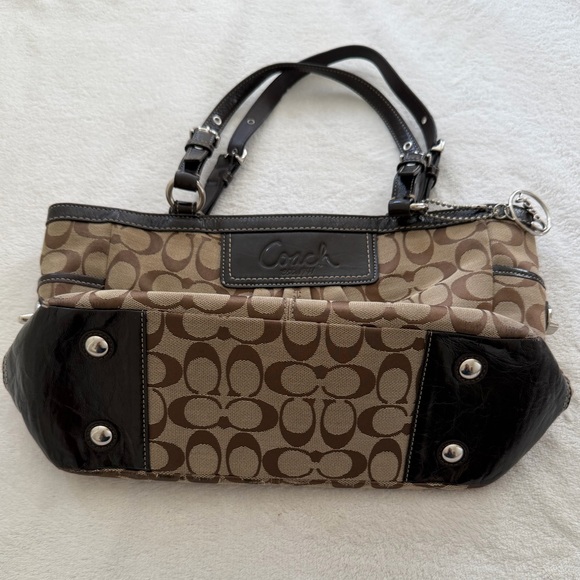 GUC COACH monogram Khaki/brown canvas tote bag - Picture 5 of 14